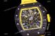 KV Factory Richard Mille RM-011 Yellow Storm Flyback Chronograph Watch Carbon NTPT Yellow Rubber Strap (4)_th.jpg